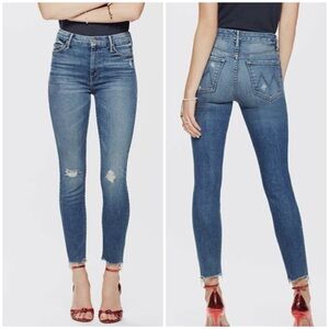 Mother The High Waisted Looker Ankle Fray in Wild! [T1]